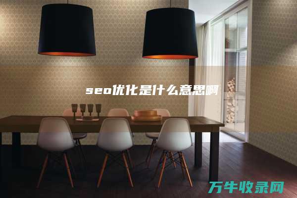 seo优化是什么意思啊